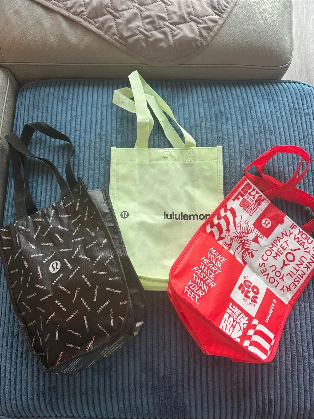 3 Lululemon Small Shopping Tote Bags